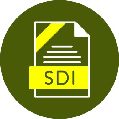 SDI file format icon, vector illustration simple design clipart