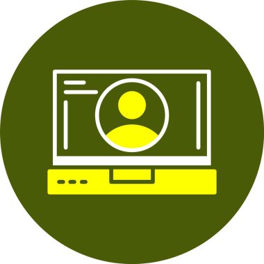 Profil. Web simgesi basit illüstrasyon