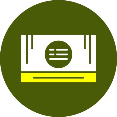 iş kartı simgesi, vektör illüstrasyonu 