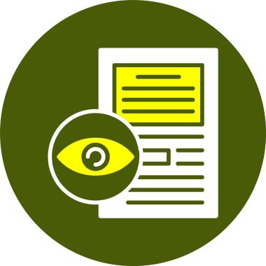 vizyon web simgesi basit illüstrasyon