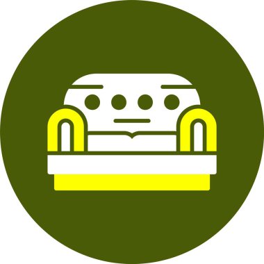 Kanepe için vektör simgesi, vektör illüstrasyonu 