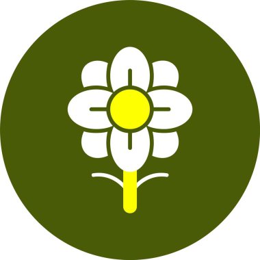 Çiçek. Web basit simgesi illüstrasyonu