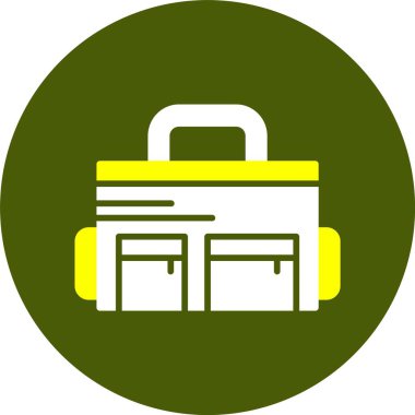 çanta simgesi, vektör illüstrasyonu basit tasarım