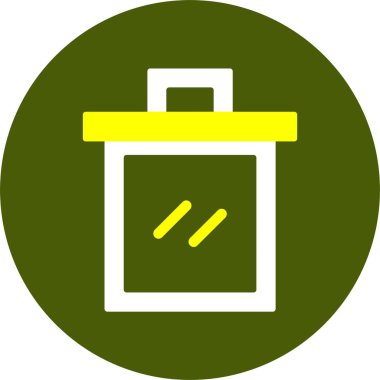 Çöp kutusu veya sepeti çöp simgesi ile geri dönüşüm işareti beyaz arkaplanda izole