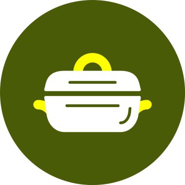 vektör pişirme pot ikon vektör çizimi 