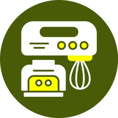 Mutfak gereçleri karıştırıcı vektör çizimi 