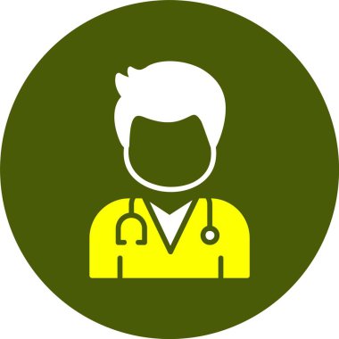 Doktor Web simgesi, basit vektör illüstrasyonu