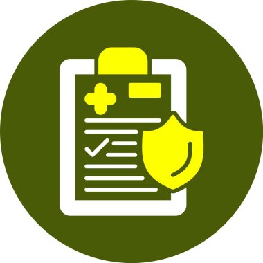 Tıbbi sigorta web simgesi, basit vektör illüstrasyonu