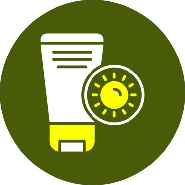 Güneş bloğu web simgesi, basit vektör illüstrasyonu