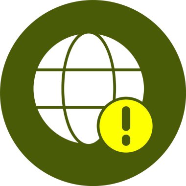 İnternet web simgesi, basit vektör illüstrasyonu