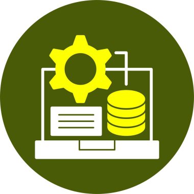 veritabanı web simgesi, basit vektör illüstrasyonu