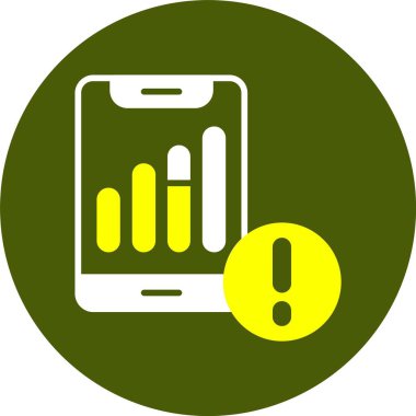  Sinyal kuvvet simgesi, basit vektör illüstrasyonu