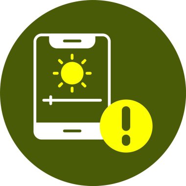 Uyarlamalı parlaklık web simgesi, basit vektör illüstrasyonu