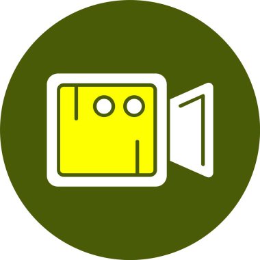 Video Kamera Web simgesi, basit vektör illüstrasyonu
