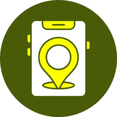 Konum simgesine sahip harita işaretleyici, basit tasarım