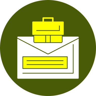 Mesaj var. Web simgesi basit illüstrasyon 