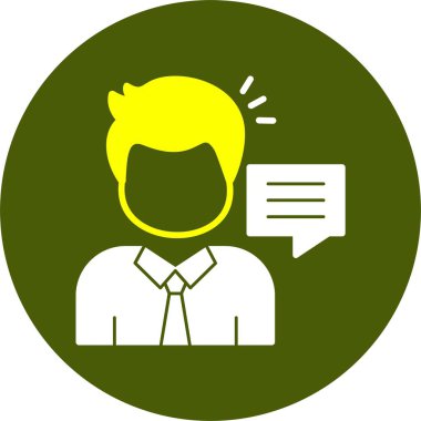 Danışmanlık web simgesi, basit vektör illüstrasyonu