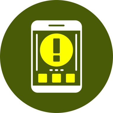 Uyarı. Web simgesi basit illüstrasyon