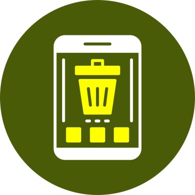 Çöp. Web simgesi basit illüstrasyon