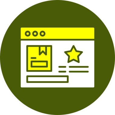 Web tasarımı Ürün simgesi, vektör illüstrasyonu