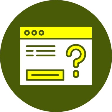 Faq. Web simgesi basit illüstrasyon