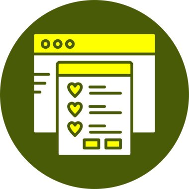 İstek listesi simgesi web basit illüstrasyonuName            