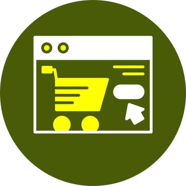 E-ticaret hattı simgesi. Çevrimiçi pazarlama simgesinin modern ince çizgi biçiminde vektör illüstrasyonu