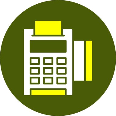 Satış noktası, POS, beyaz arkaplanda izole edilmiş simge 