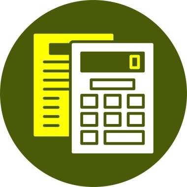 hesap makinesi simgesi, vektör illüstrasyonu 