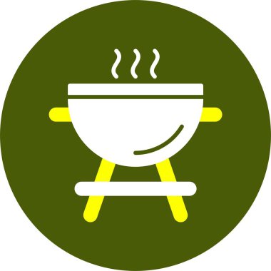 Açık hava Izgara Simgesi Barbekü ve Yemek İçin Mükemmel