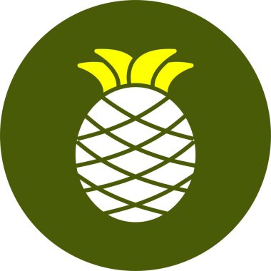 ananas ikonu vektör illüstrasyonu 