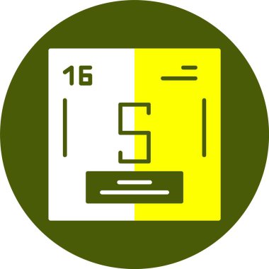 Periyodik tablonun kimyasal elementinin web basit illüstrasyonu