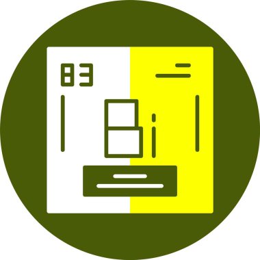 Periyodik tablonun kimyasal elementinin web basit illüstrasyonu