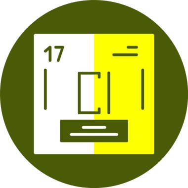 Periyodik tablonun kimyasal elementinin web basit illüstrasyonu