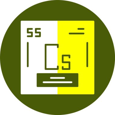 Periyodik tablonun kimyasal elementinin web basit illüstrasyonu