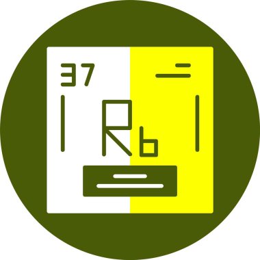 Periyodik tablonun kimyasal elementinin web basit illüstrasyonu