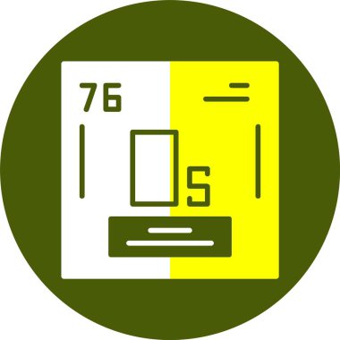 Periyodik tablonun kimyasal elementinin web basit illüstrasyonu