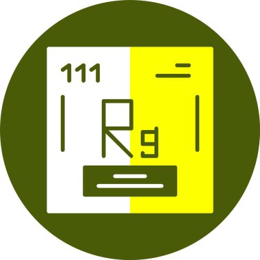 Periyodik tablonun kimyasal elementinin web basit illüstrasyonu