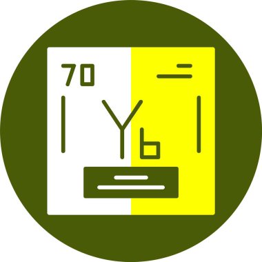 Periyodik tablonun kimyasal elementinin web basit illüstrasyonu