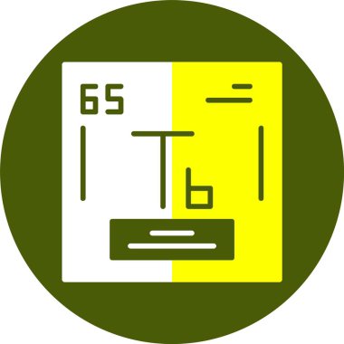 Periyodik tablonun kimyasal elementinin web basit illüstrasyonu