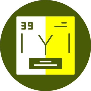 Periyodik tablonun kimyasal elementinin web basit illüstrasyonu