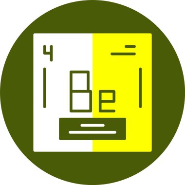 Periyodik tablonun kimyasal elementinin web basit illüstrasyonu