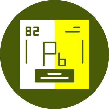 Periyodik tablonun kimyasal elementinin web basit illüstrasyonu