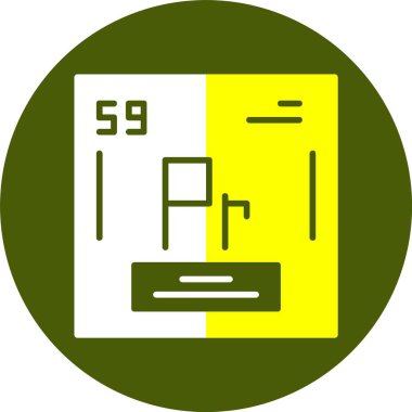 Periyodik tablonun kimyasal elementinin web basit illüstrasyonu