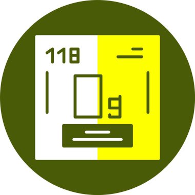 Periyodik tablonun kimyasal elementinin web basit illüstrasyonu