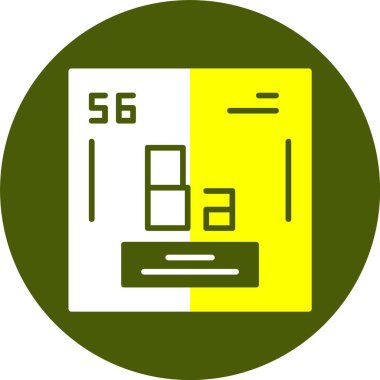 Periyodik tablonun kimyasal elementinin web basit illüstrasyonu