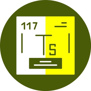 Periyodik tablonun kimyasal elementinin web basit illüstrasyonu