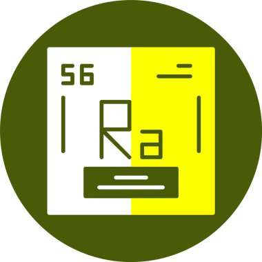 Periyodik tablonun kimyasal elementinin web basit illüstrasyonu