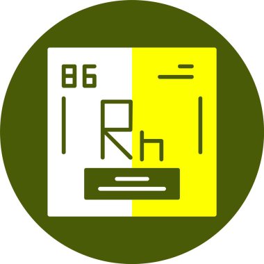 Periyodik tablonun kimyasal elementinin web basit illüstrasyonu