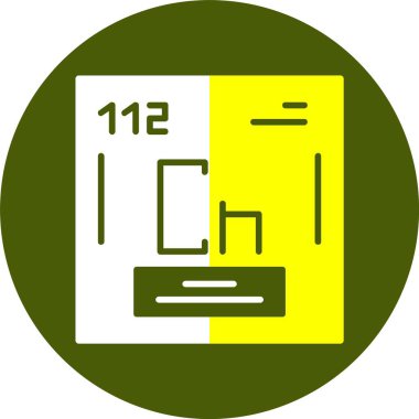 Periyodik tablonun kimyasal elementinin web basit illüstrasyonu